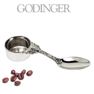 vintage Godinger Silver plate baroque coffee scoop spoon